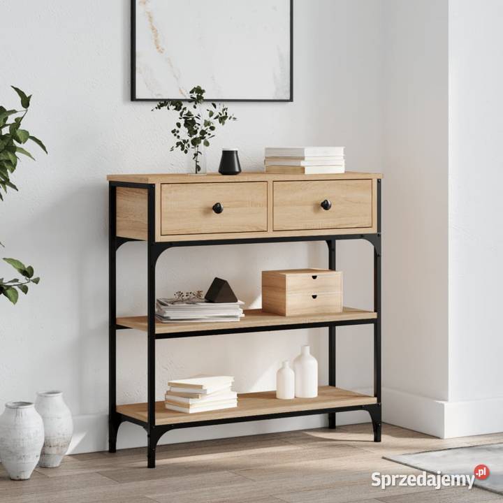 vidaXL Stolik konsolowy dąb sonoma 725x25x75 Warszawa