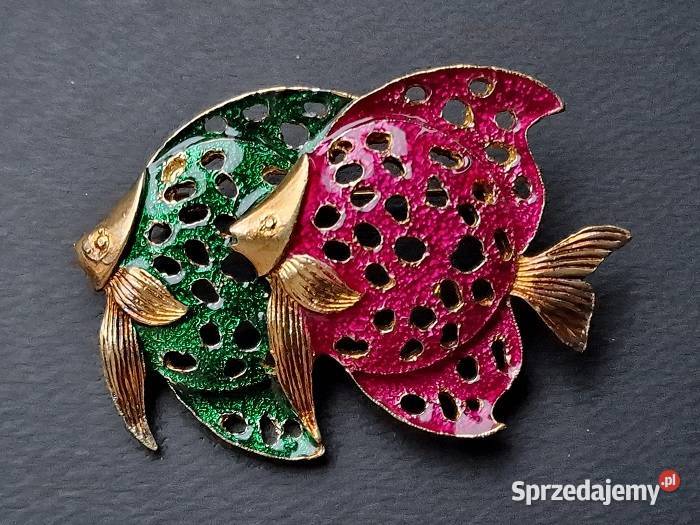 VINTAGE ARTYSTYCZNA BROSZA W STYLU SECESYJNYM Ozdoby Częstochowa