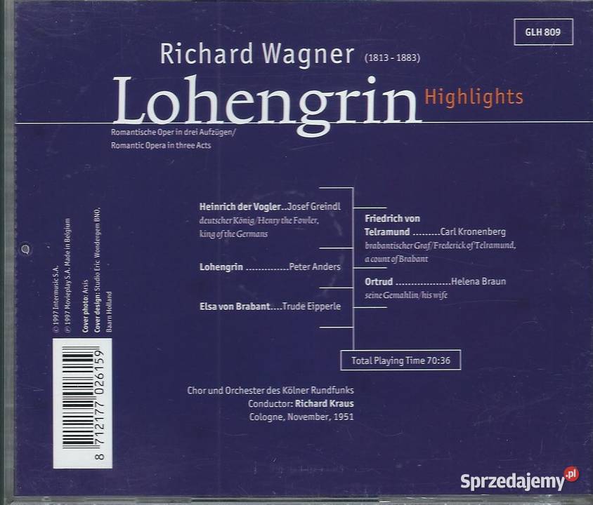 CD Richard Wagner Lohengrin Highlights 1997 Brwinów sprzedam