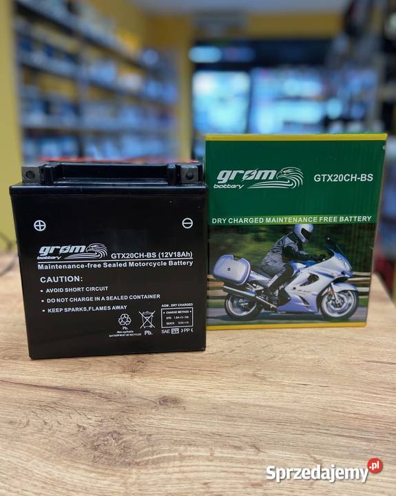 Akumulator motocyklowy GROM GTX20CHBS YTX20CHBS Mielec