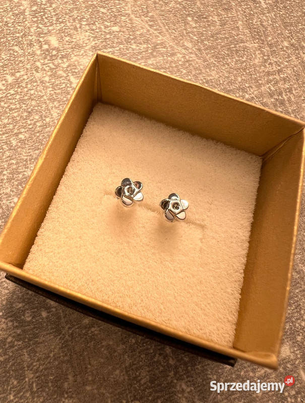 Kolczyki srebrne kwiaty kwiatki Kolczyki Jasło