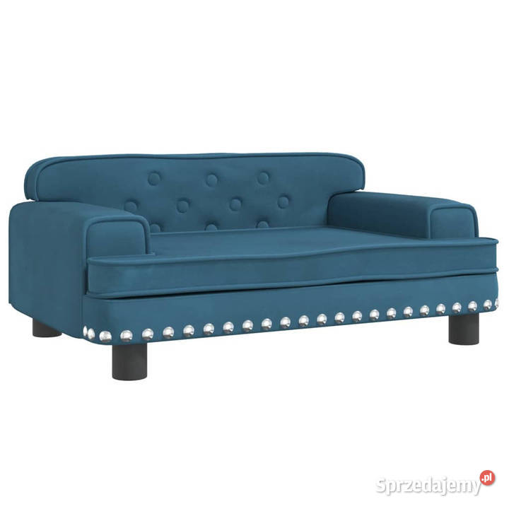 Sofa dzieci niebieska 70x45x30 aksamit WM3196293 Warszawa