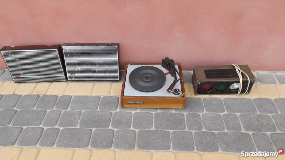 Stary gramofon unitra głośniki colorofon warmińsko-mazurskie Grodziczno
