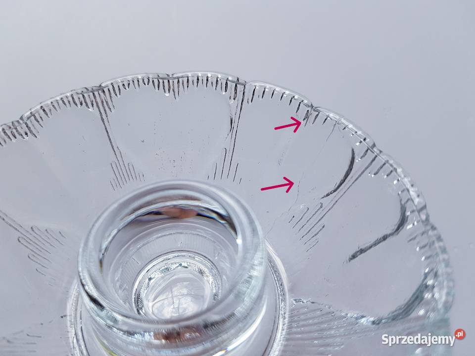 Świeczniki Kier Ząbkowice świecznik szkło PRL Dąbrowa Górnicza