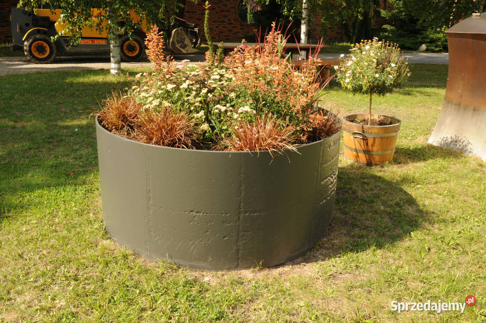 Donica stalowa okrągła kwietnik średnica 140 Donice Nowe Miasto nad Pilicą