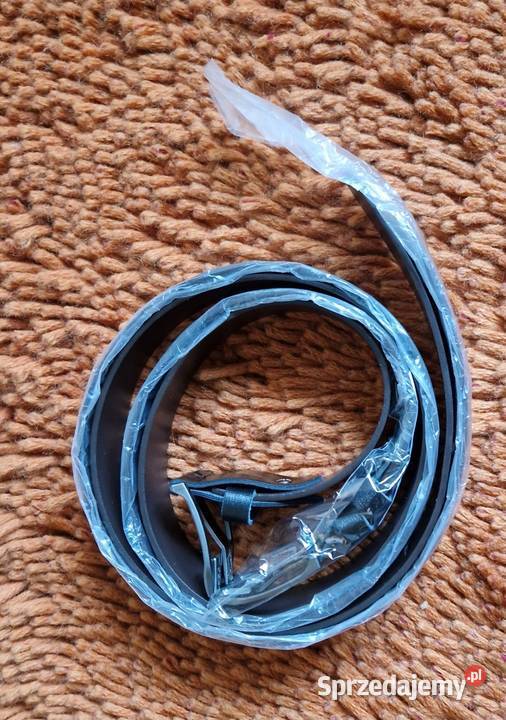 Pasek męski ze skóry długość 110 brązowy klamra Lublin