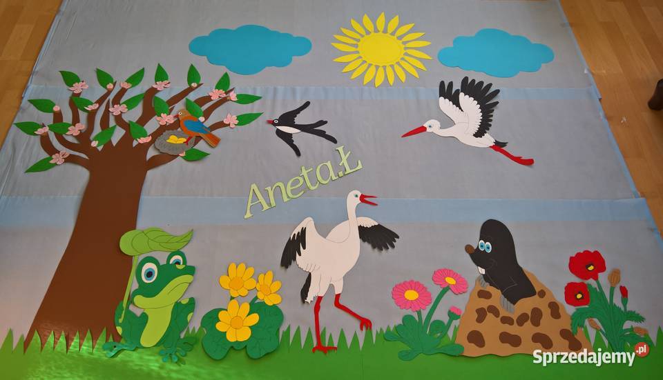 Dekoracje o tematyce wiosennej z brystolu 504