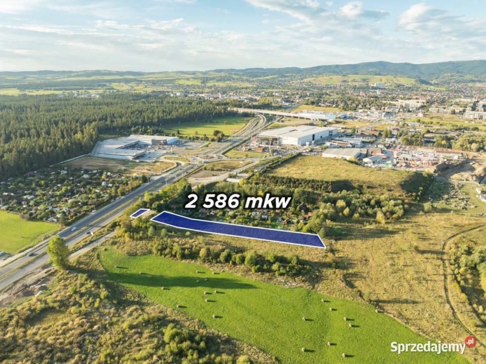 Działka Usługowo Handlowa w NOWYM TARGU 2586m2 małopolskie Nowy Targ sprzedam