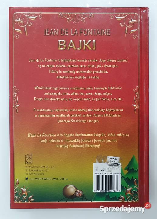 Bajki Jean de La Fontaine Rok wydania 2012 sprzedam