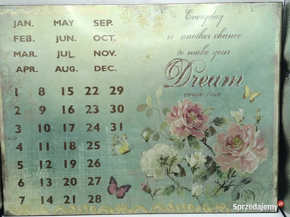 Szyld metalowy kalendarz vintage Blacha znak Zamość sprzedam