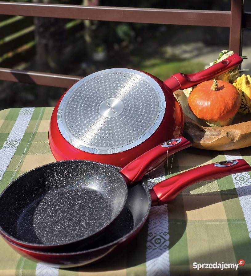 139 Patelnie Bella Rosa 3 sztuki czerwone Zabrze