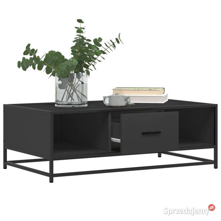 Stolik kawowy czarny 100x57x35 materiał mazowieckie Warszawa