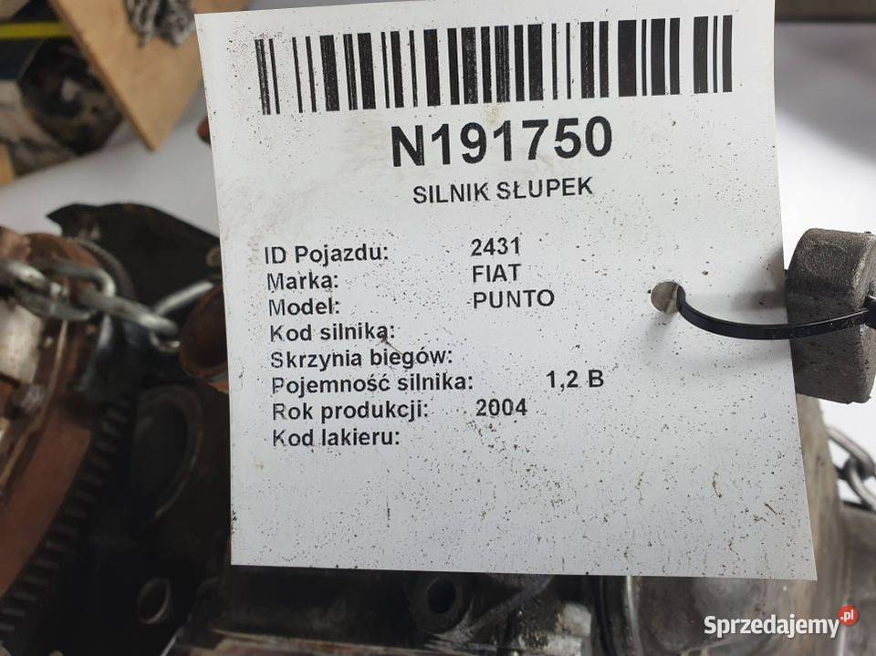 SILNIK SŁUPEK FIAT PUNTO 188A4000 Lipno