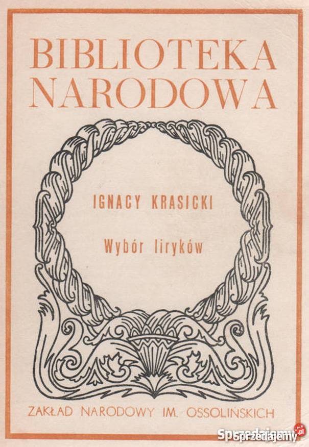 WYBÓR LIRYKÓW KRASICKI IGNACY Nowy Sącz