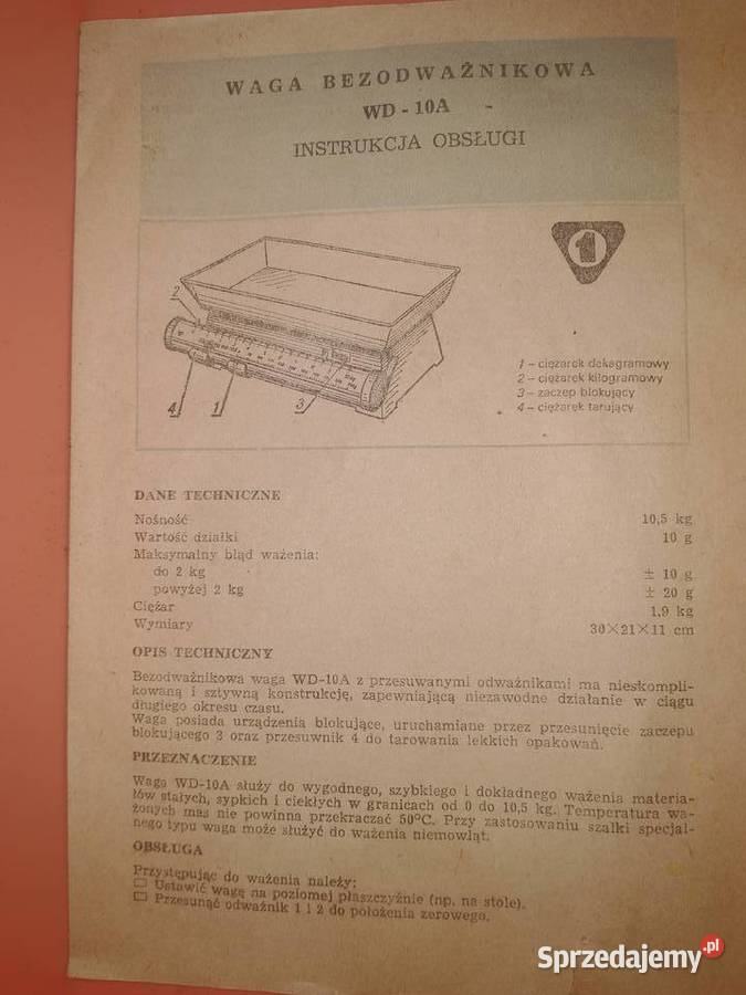 waga kuchenna z 1980r nowa nieużywana w Łódź
