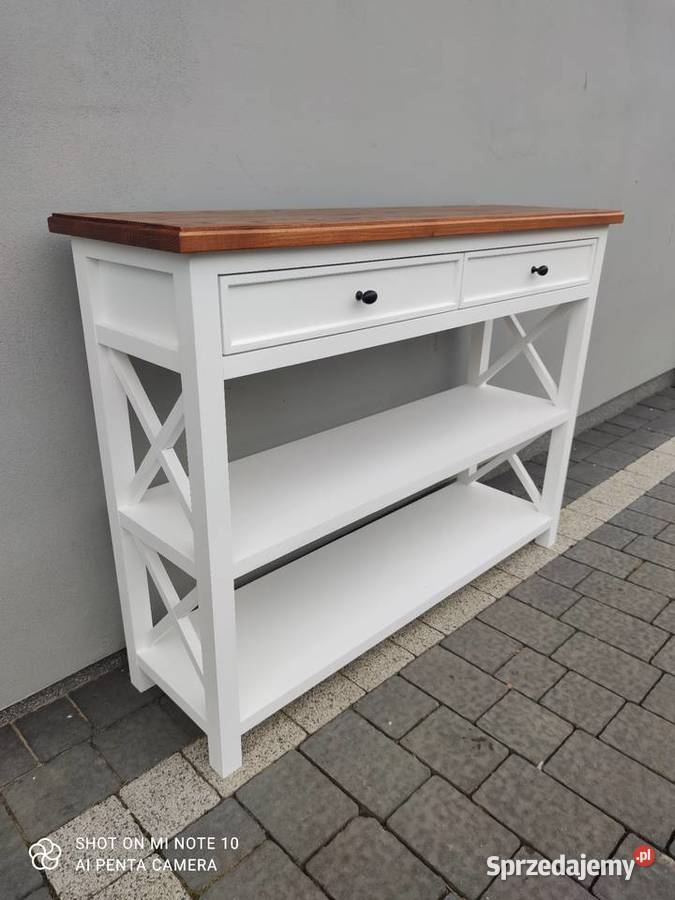 Konsola drewniana lite drewno 100cm łódzkie