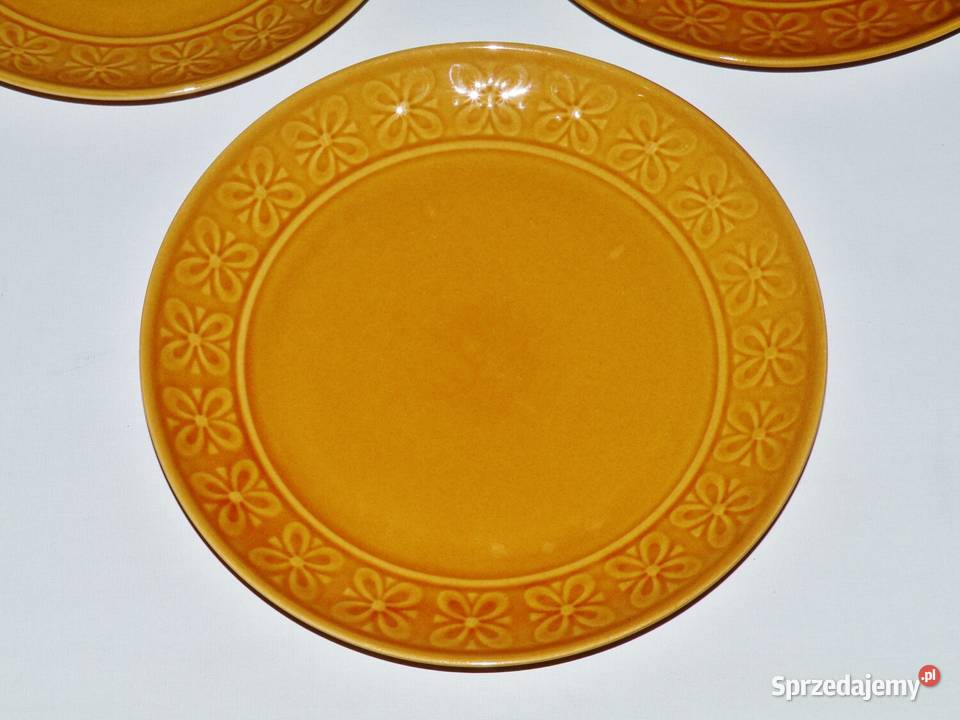 3 talerze płaskie 244 Porcelit Pruszków Werina