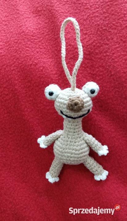 Sid wykonany na szydełku brelok zawieszka Łask
