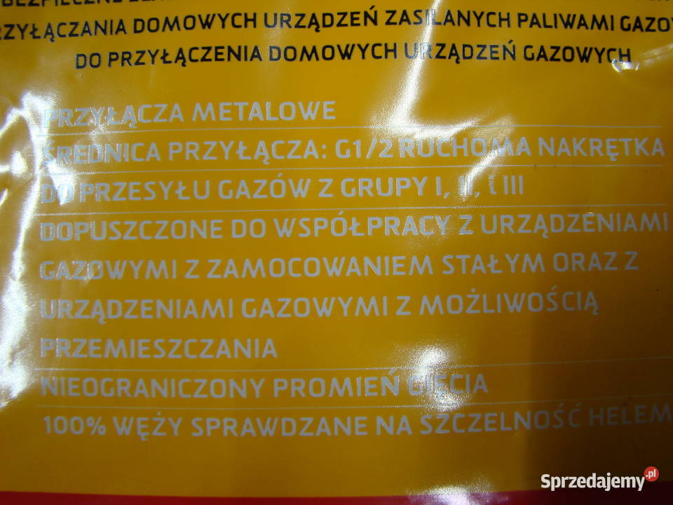 Elastyczny przewód gazowy TUCAI 12 cala L 125 Budownictwo i akcesoria Bielsko-Biała