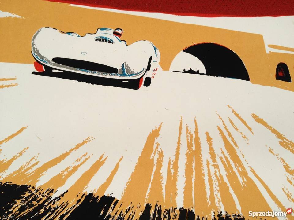 Stary Emailschild Grand Prix Monaco 1955 Wałbrzych