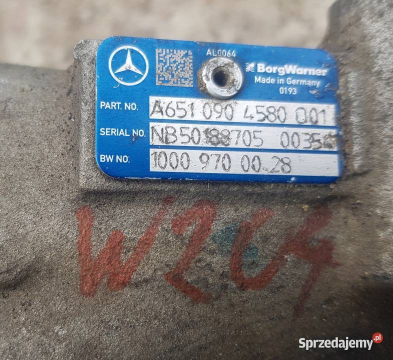Turbosprężarka 22 CDI MERCEDES CKLASA W204 lift Radom sprzedam