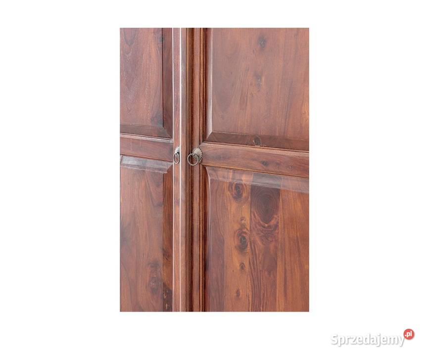 Drewniana kolonialna ozdobna szafa z akacji