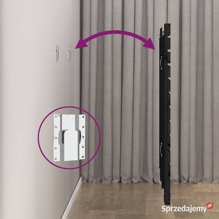 Wezgłowie łóżka czarne 81x3x915 lite drewno