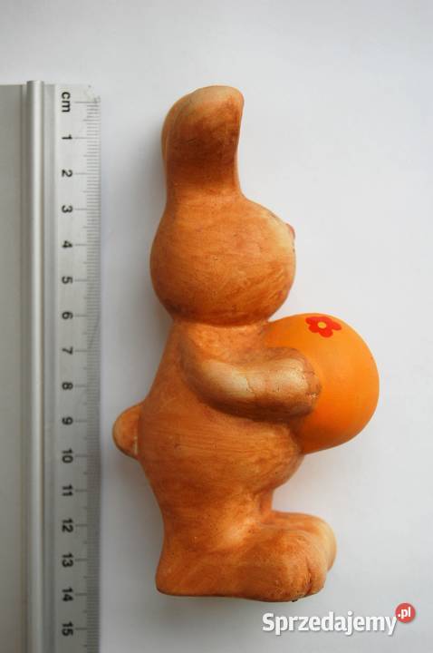 Zając wielkanocny z pisanką figurka ceramika Dekoracje i ozdoby Lublin sprzedam