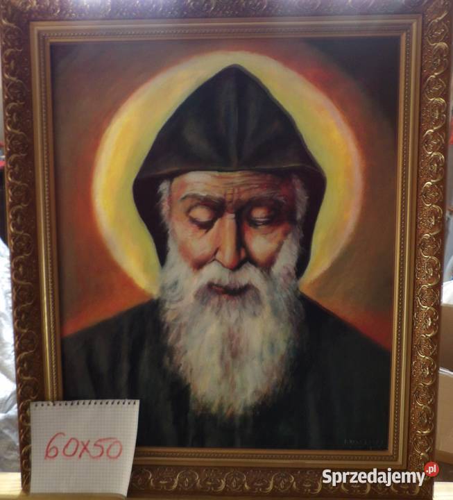 obraz w ramie olej na płótnie św charbel Malarstwo świętokrzyskie Sandomierz