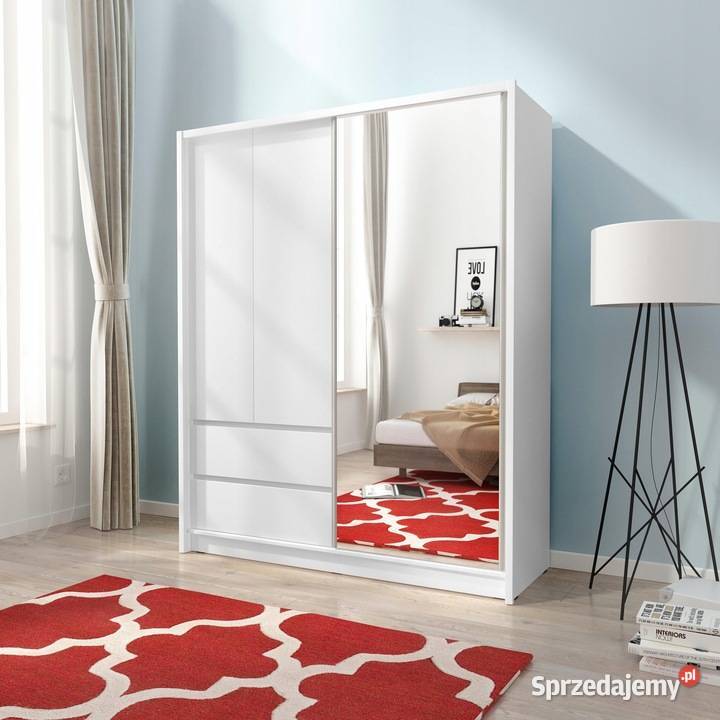 Szafa Przesuwna Sara 134 Lustro Szuflady 134cm Łódź