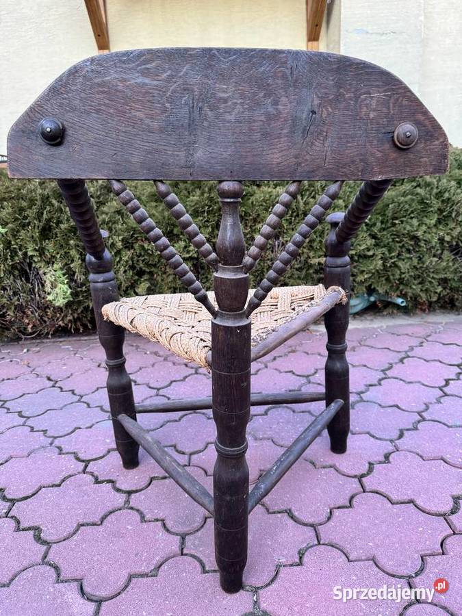 Krzesło drewniane oryginalne narożne trójkątne Garwolin