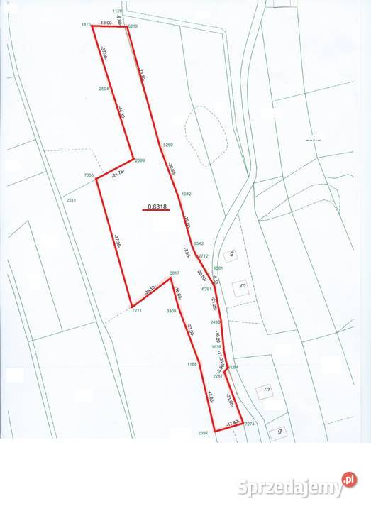 Widokowa działka budowlana gm Alwernia GROJEC 6318m2 sprzedam