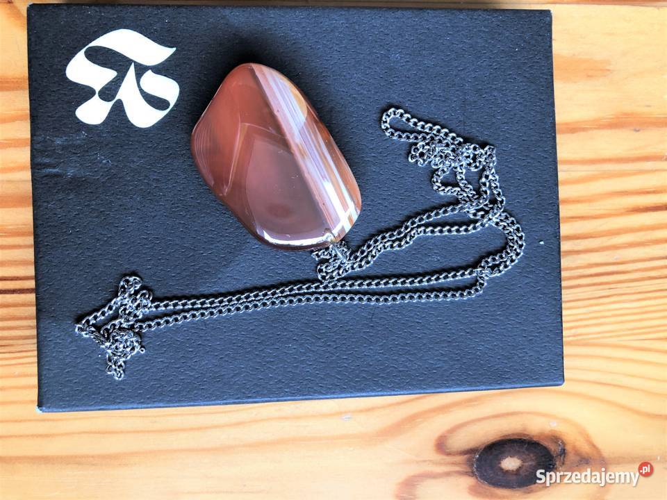 Wisior z agatu brązowego na łańcuszku Dla kobiet Gdańsk