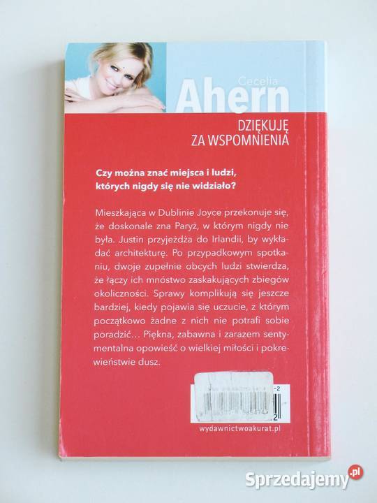 Dziękuję wspomnienia Cecelia Ahern małopolskie Kraków