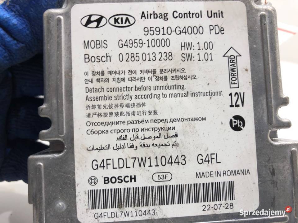 SENSOR AIRBAG HYUNDAI i30 95910G4000 CZUJNIK Poduszki powietrzne