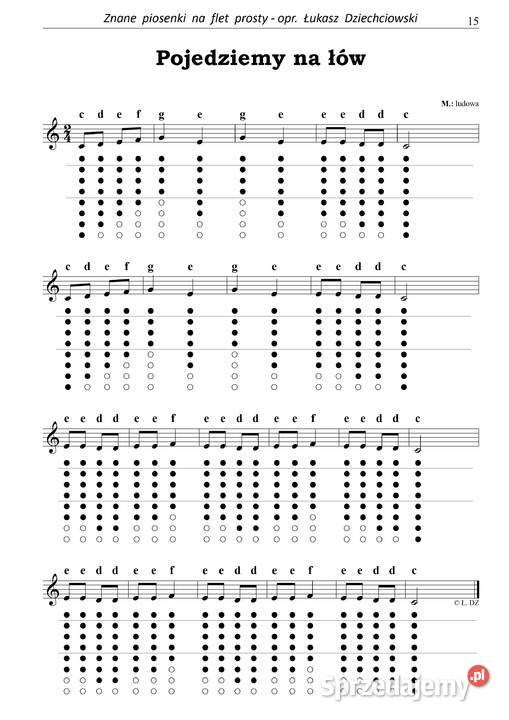 Kolędy na flet prosty nuty tabulatura podkłady