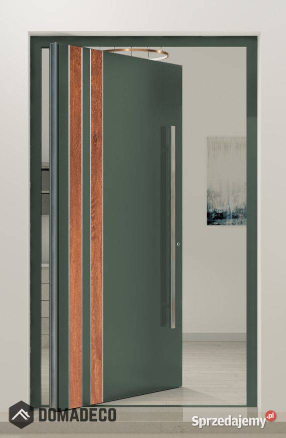 PIVOT V28 drzwi wejściowe aluminiowe z dekorem Warszawa