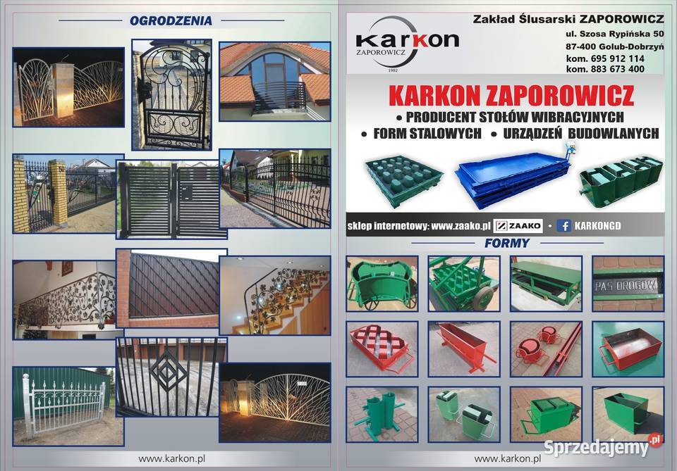 Zestaw do produkcji płyt drogowych 150x300 Golub-Dobrzyń