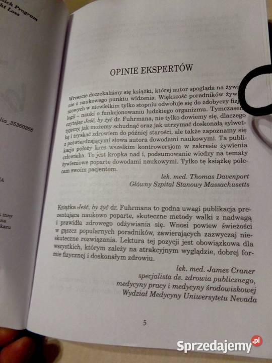 Jedz aby żyć zdrowo Przepisy Joel Fuhrman Skwierzyna