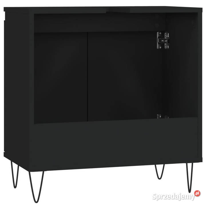 Szafka łazienkowa czarna 58x33x60 materiał Warszawa