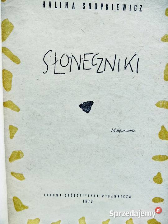 Słoneczniki książka dzieci prezent antykwariat Antykwariat Warszawa