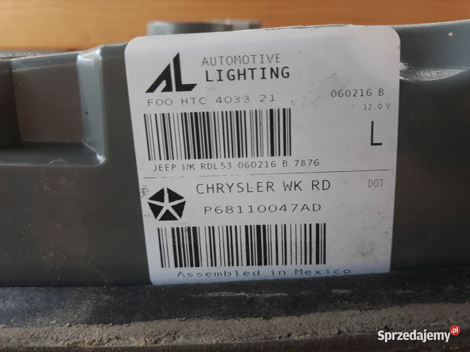 jeep grand cherokee wk 2 lampa tył chrom lampy Parczew sprzedam
