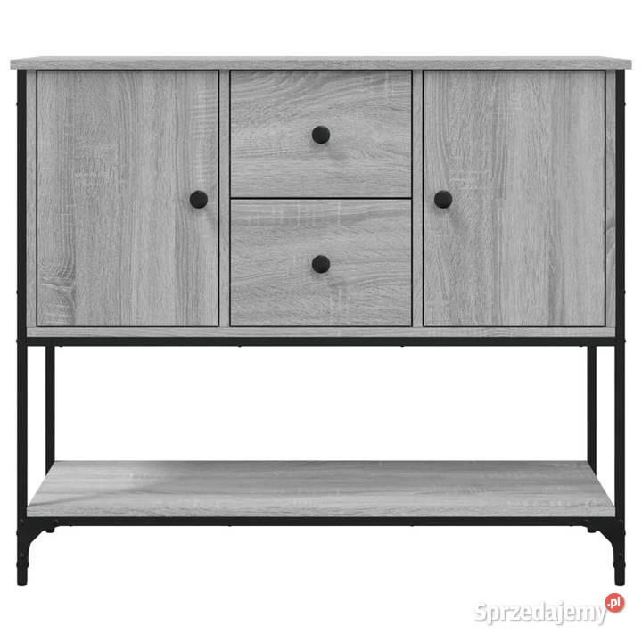 Komoda szary dąb sonoma 100x36x85 materiał Warszawa
