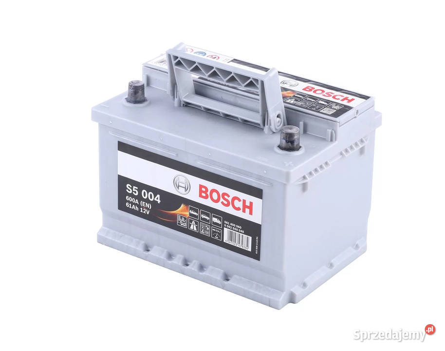 Akumulator Bosch 61Ah 600A EN S5004 PRAWY PLUS