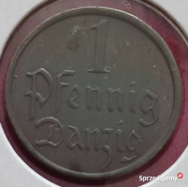 1 Fenig Wolne Miasto Gdańsk 1937 r 3 około Numizmatyka Konin