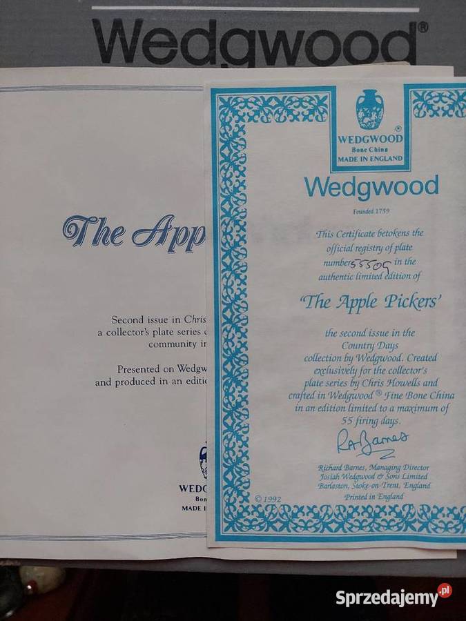 Kolekcjonerski talerz Wedgwood konie sprzedam