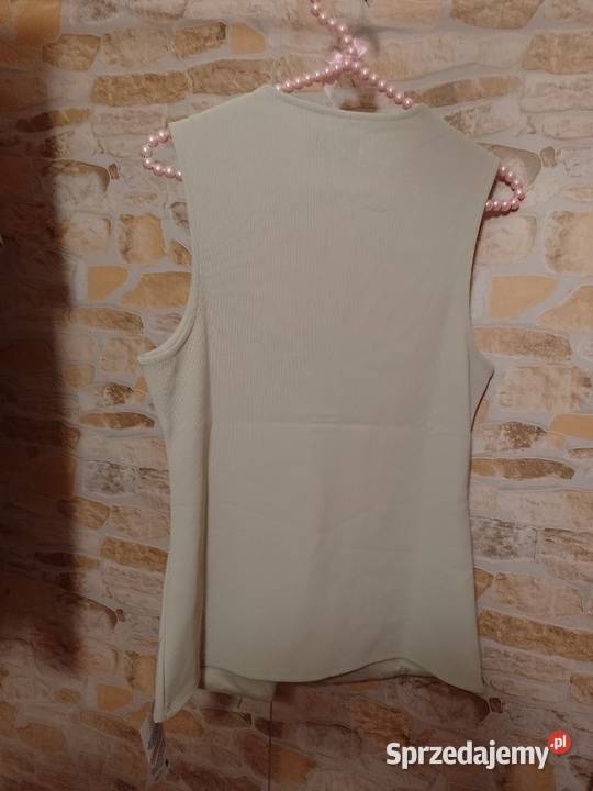 3638 SM ASOS Design Beżowa prążkowana kamizelka bez rękawa sprzedam