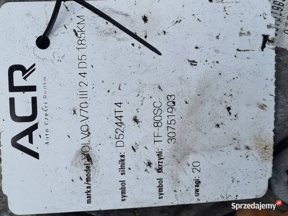 AUTOMATYCZNA SKRZYNIA BIEGÓW Volvo S80 II 24 D Rudka