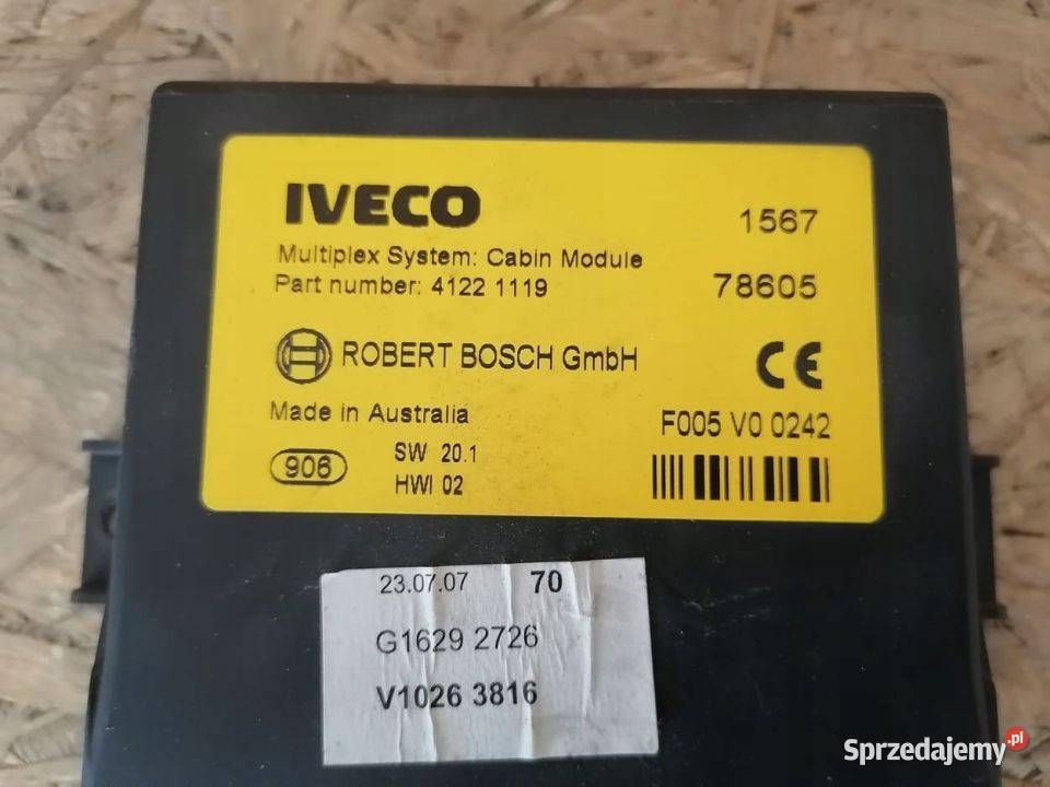 Moduł Kabiny Sterownik Iveco Stralis Euro 5 Pozostałe Pleszew