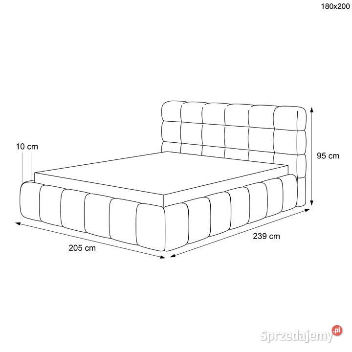 Łóżko tapicerowane z pojemnikiem Bubble różne Tarchały Małe sprzedam